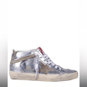 Golden Goose Mid-Star Deluxe Star Patch Sneakers